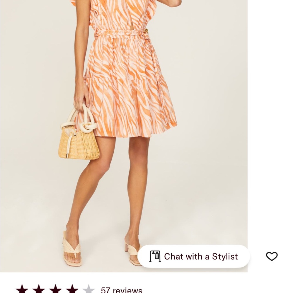 10 Crosby Derek Lam Orange Patterned Mini Dress